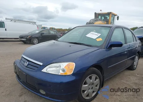 2002 Honda Civic Ex z USA, uszkodzony, nr VIN 1HGES26722L033102